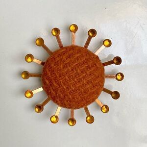 Upcycled Atomic Starburst Refrigerator Magnet Buttons Rhinestones